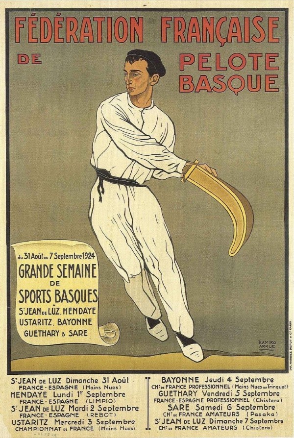 Vintage poster for Federation Francaise de Pelote Basque  Print
